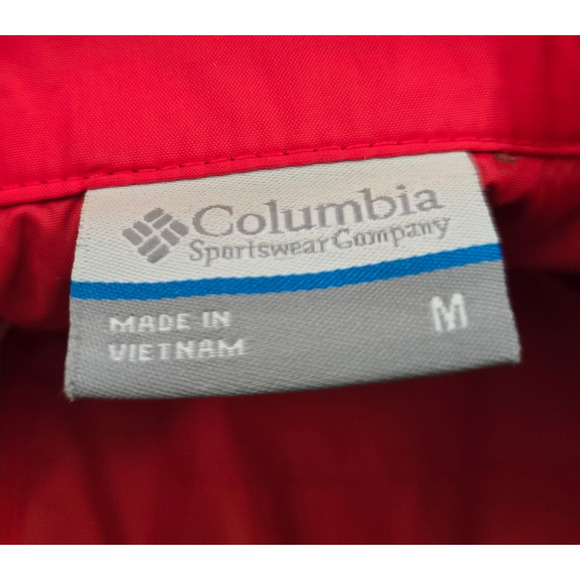 Columbia Light Rain Jacket Women's M Red Omni Shield Full Zip Up Hooded Pockets - Picture 4 of 16